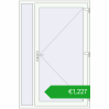 Ustalenie cen Drzwi zewnętrzne 1400x2100 mm DOOR ALU STANDARD 72 RAL 9016 Traffic white dwustronny. Cena: 1227,49 €