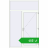 Pricing Entrance doors 1750x2800 mm DOOR ENERGY-SAVING REHAU SYNEGO RAL 9016 Traffic white two-sided. Price: 6830,94 zł