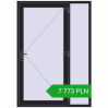 Pricing Entrance doors 1470x2100 mm DOOR KORSA OPTIMUM REHAU BRILLANT BLACK_ULTI-MATT two-sided. Price: 7 773.46 PLN