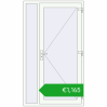 Ustalenie cen Drzwi zewnętrzne 1200x2100 mm DOOR ALU STANDARD 72 RAL 9016 Traffic white dwustronny. Cena: 1164,68 €