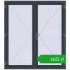 Pricing Entrance doors 1880x2100 mm DOOR OPTIMUM REHAU BRILLANT ANTHRACITE_GREY_STRUKTURAL two-sided. Price: 6632,16 zł