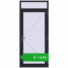 Pricing Entrance doors 1020x2350 mm DOOR KORSA ENERGY-SAVING REHAU SYNEGO BLACK_ULTI-MATT two-sided. Price: 2007,10 €