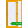 Ustalenie cen Drzwi zewnętrzne 1300x2200 mm DOOR KORSA ALU STANDARD 72 RAL 1003 Signal yellow dwustronny. Cena: 1000,17 €