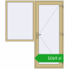 Ustalenie cen Drzwi zewnętrzne 1800x2100 mm DOOR KORSA ALU STANDARD 72 RAL 1000 Green beige dwustronny. Cena: 5069,39 zł
