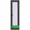 Pricing Entrance doors 650x2200 mm DOOR KORSA OPTIMUM REHAU BRILLANT BASALT_GREY two-sided. Price: 1 064.92 EUR