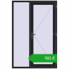Pricing Entrance doors 1400x2100 mm DOOR KORSA OPTIMUM REHAU BRILLANT BLACK_ULTI-MATT two-sided. Price: 983,03 €
