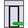 Pricing Entrance doors 1800x2500 mm DOOR KORSA OPTIMUM REHAU BRILLANT BLACK_BROWN two-sided. Price: 1085,86 €