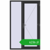 Ustalenie cen Drzwi zewnętrzne 1300x2100 mm DOOR KORSA ENERGY-SAVING REHAU SYNEGO ANTHRACITE_GREY_GLATT dwustronny. Cena: 6236,27 zł