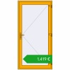 Pricing Entrance doors 1100x2200 mm DOOR KORSA ALU STANDARD 72 RAL 1003 Signal yellow two-sided. Price: 1419,12 €