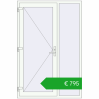 Pricing Entrance doors 1350x2030 mm DOOR KORSA OPTIMUM REHAU BRILLANT RAL 9016 Traffic white two-sided. Price: 1060,04 €