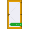 Ustalenie cen Drzwi zewnętrzne 1100x2200 mm DOOR ALU STANDARD 72 RAL 1004 Golden yellow dwustronny. Cena: 6111,84 zł