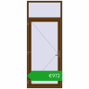 Pricing Entrance doors 1050x2600 mm DOOR KORSA OPTIMUM REHAU BRILLANT WALNUT two-sided. Price: 1296,45 €