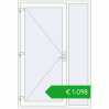 Pricing Entrance doors 1420x2100 mm DOOR KORSA OPTIMUM REHAU BRILLANT RAL 9016 Traffic white two-sided. Price: 1463,54 €