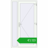 Ustalenie cen Drzwi zewnętrzne 1150x2100 mm DOOR KORSA OPTIMUM REHAU BRILLANT RAL 9016 Traffic white dwustronny. Cena: 1122,68 €
