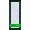 Pricing Entrance doors 900x2155 mm DOOR KORSA OPTIMUM REHAU BRILLANT MOSS_GREEN two-sided. Price: 1182,08 €