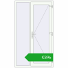 Pricing Entrance doors 1200x2100 mm DOOR KORSA OPTIMUM REHAU BRILLANT RAL 9016 Traffic white two-sided. Price: 814,24 €