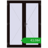Pricing Entrance doors 1630x2250 mm DOOR KORSA ENERGY-SAVING REHAU SYNEGO BLACK_BROWN two-sided. Price: 2083,60 €
