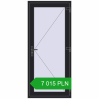 Pricing Entrance doors 900x2004 mm DOOR KORSA ENERGY-SAVING REHAU SYNEGO BLACK_ULTI-MATT two-sided. Price: 7 015.39 PLN