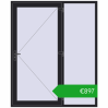 Ustalenie cen Drzwi zewnętrzne 1800x2200 mm DOOR KORSA OPTIMUM REHAU BRILLANT BLACK_ULTI-MATT dwustronny. Cena: 897,00 €