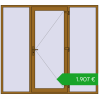 Ustalenie cen Drzwi zewnętrzne 2300x2100 mm DOOR KORSA ENERGY-SAVING REHAU SYNEGO LIGHT_OAK dwustronny. Cena: 1906,98 €