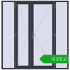 Pricing Entrance doors 2350x2400 mm DOOR ENERGY-SAVING REHAU SYNEGO ANTHRACITE_GREY_STRUKTURAL two-sided. Price: 13 215,01 zł