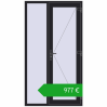 Ustalenie cen Drzwi zewnętrzne 1200x2180 mm DOOR KORSA OPTIMUM REHAU BRILLANT BLACK_ULTI-MATT dwustronny. Cena: 977,35 €