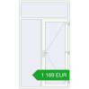 Pricing Entrance doors 1430x2500 mm DOOR KORSA OPTIMUM REHAU BRILLANT RAL 9016 Traffic white two-sided. Price: 1 168.66 EUR