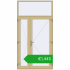 Pricing Entrance doors 1400x2700 mm DOOR KORSA ALU STANDARD 72 RAL 1000 Green beige two-sided. Price: 1445,47 €