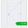 Pricing Entrance doors 2000x2100 mm DOOR ENERGY-SAVING REHAU SYNEGO RAL 9016 Traffic white two-sided. Price: 1379,97 €