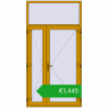 Pricing Entrance doors 1400x2700 mm DOOR KORSA ALU STANDARD 72 RAL 1005 Honey yellow two-sided. Price: 1445,47 €
