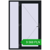 Pricing Entrance doors 1400x2100 mm DOOR KORSA ENERGY-SAVING REHAU SYNEGO BLACK_COOL_110L-2 two-sided. Price: 9 568.05 PLN