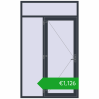 Ustalenie cen Drzwi zewnętrzne 1500x2500 mm DOOR KORSA ENERGY-SAVING REHAU SYNEGO ANTHRACITE_GREY_STRUKTURAL dwustronny. Cena: 1125,64 €