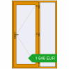 Pricing Entrance doors 1400x2100 mm DOOR KORSA ALU STANDARD 72 RAL 1006 Maize yellow two-sided. Price: 1 646.37 EUR