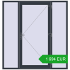Pricing Entrance doors 2000x2100 mm DOOR KORSA OPTIMUM REHAU BRILLANT ANTHRACITE_GREY_STRUKTURAL two-sided. Price: 1 693.67 EUR