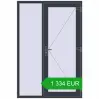 Pricing Entrance doors 1350x2015 mm DOOR KORSA OPTIMUM REHAU BRILLANT ANTHRACITE_GREY_STRUKTURAL two-sided. Price: 1 333.97 EUR