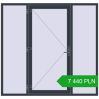 Pricing Entrance doors 2200x2100 mm DOOR KORSA OPTIMUM REHAU BRILLANT ANTHRACITE_GREY_STRUKTURAL two-sided. Price: 7 440.47 PLN