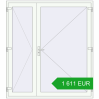 Pricing Entrance doors 1880x2100 mm DOOR KORSA OPTIMUM REHAU BRILLANT RAL 9016 Traffic white two-sided. Price: 1 611.38 EUR