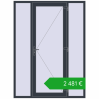 Ustalenie cen Drzwi zewnętrzne 1700x2300 mm DOOR KORSA ENERGY-SAVING REHAU SYNEGO ANTHRACITE_GREY_STRUKTURAL dwustronny. Cena: 2480,82 €