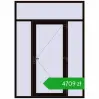 Pricing Entrance doors 1800x2500 mm DOOR KORSA OPTIMUM REHAU BRILLANT BLACK_BROWN two-sided. Price: 4708,88 zł