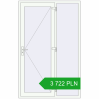Ustalenie cen Drzwi zewnętrzne 1400x2200 mm DOOR KORSA OPTIMUM REHAU BRILLANT RAL 9016 Traffic white dwustronny. Cena: 3722,12 zł