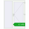 Pricing Entrance doors 1570x2100 mm DOOR KORSA ALU STANDARD 72 RAL 9016 Traffic white two-sided. Price: 1489,93 €