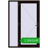 Pricing Entrance doors 1400x2100 mm DOOR KORSA ENERGY-SAVING REHAU SYNEGO BLACK_BROWN two-sided. Price: 2 258.99 EUR