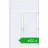 Pricing Drzwi zewnętrzne 1750x2800 mm DOOR ENERGY-SAVING REHAU SYNEGO RAL 9016 Traffic white dwustronny. Price: 6520,44 zł
