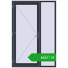 Pricing Entrance doors 1400x2100 mm DOOR OPTIMUM REHAU BRILLANT ANTHRACITE_GREY_STRUKTURAL two-sided. Price: 6507,32 zł