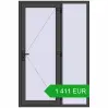 Pricing Entrance doors 1400x2100 mm DOOR KORSA OPTIMUM REHAU BRILLANT BASALT_GREY two-sided. Price: 1 410.7 EUR