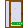 Pricing Entrance doors 1300x2080 mm DOOR KORSA ENERGY-SAVING REHAU SYNEGO GOLDEN OAK two-sided. Price: 1705,37 €