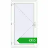 Ustalenie cen Drzwi zewnętrzne 1100x2000 mm DOOR ALU STANDARD 72 RAL 9016 Traffic white dwustronny. Cena: 929,91 €