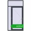 Pricing Entrance doors 1300x2500 mm DOOR ENERGY-SAVING REHAU SYNEGO ANTHRACITE_GREY_STRUKTURAL two-sided. Price: 6028,28 zł