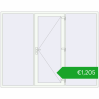 Pricing Entrance doors 2700x2100 mm DOOR KORSA ENERGY-SAVING REHAU SYNEGO RAL 9016 Traffic white two-sided. Price: 1204,93 €