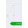 Ustalenie cen Drzwi zewnętrzne 1400x2500 mm DOOR KORSA OPTIMUM REHAU BRILLANT RAL 9016 Traffic white dwustronny. Cena: 1009,94 €